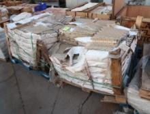 pallets of glass mosaic tile, tanish color