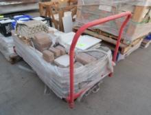heavy duty cart w/ assorted tiles & blocks