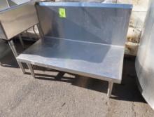 stainless equipment stand w/ back