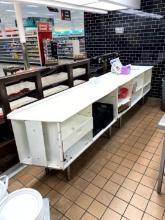 WHITE CABINET WORKSTATION