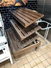 3 TIER WOOD SLANTED DISPLAY