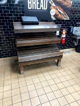 3 TIER WOOD SLANTED DISPLAY