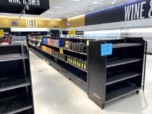 36FT RUN OF MADIX SHELVING
