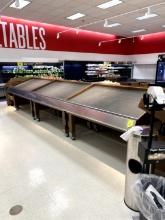 WOOD PRODUCE SLANTED DISPLAY