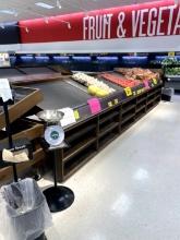 WOOD PRODUCE SLANTED DISPLAY