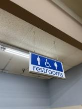 RESTROOMS SIGN
