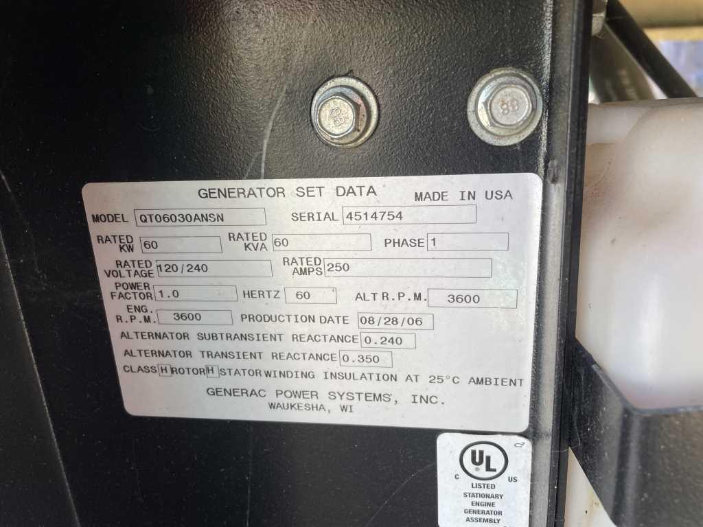 Generac 60KW Gen. Set