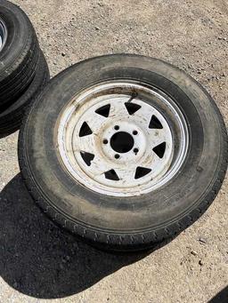 (3) Used 205/75R15 Tires and Rims