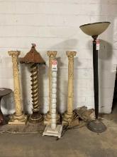 Lamps and pedestal