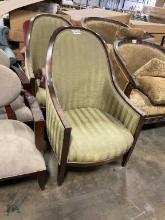 Set of green chairs