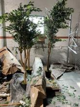 Pallet of faux trees
