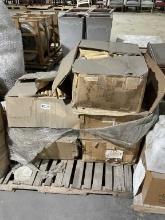 Pallet of chandelier parts