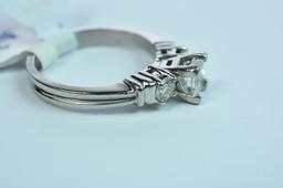 PLATIUMN & DIAMOND RING 1 CT DIAMOND TW, 6.3 GTW, $2400.00 RETAIL VALUE , SIZE 6 1/4