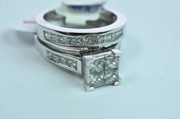 14KT BRIDAL SET 9.7 GTW, $3800.00 RETAIL VALUE , SIZE 6