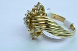 14KT DIAMOND RING 1CT DIAMOND TW, 7.3 GTW, $1595.00 RETAIL VALUE, SIZE 7 1/2