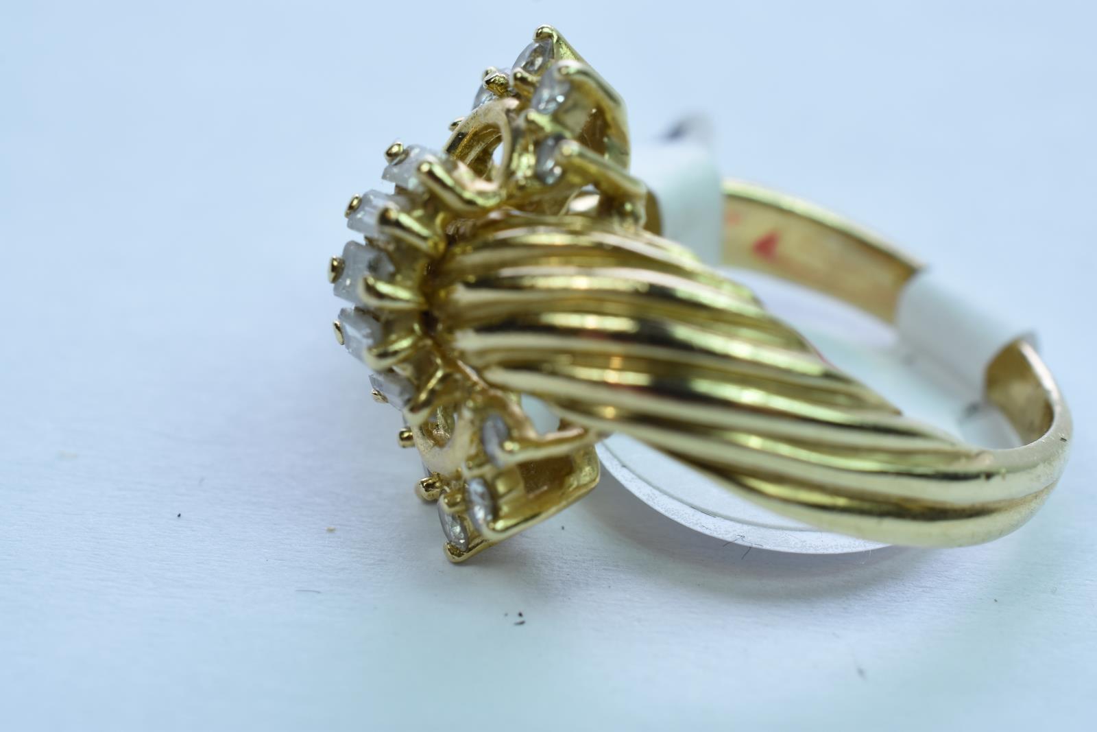 14KT DIAMOND RING 1CT DIAMOND TW, 7.3 GTW, $1595.00 RETAIL VALUE, SIZE 7 1/2