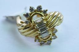 14KT DIAMOND RING 1CT DIAMOND TW, 7.3 GTW, $1595.00 RETAIL VALUE, SIZE 7 1/2