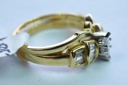 14KT GOLD DIAMOND SET 5.2 GTW, $1595.00, SIZE 6 1/4