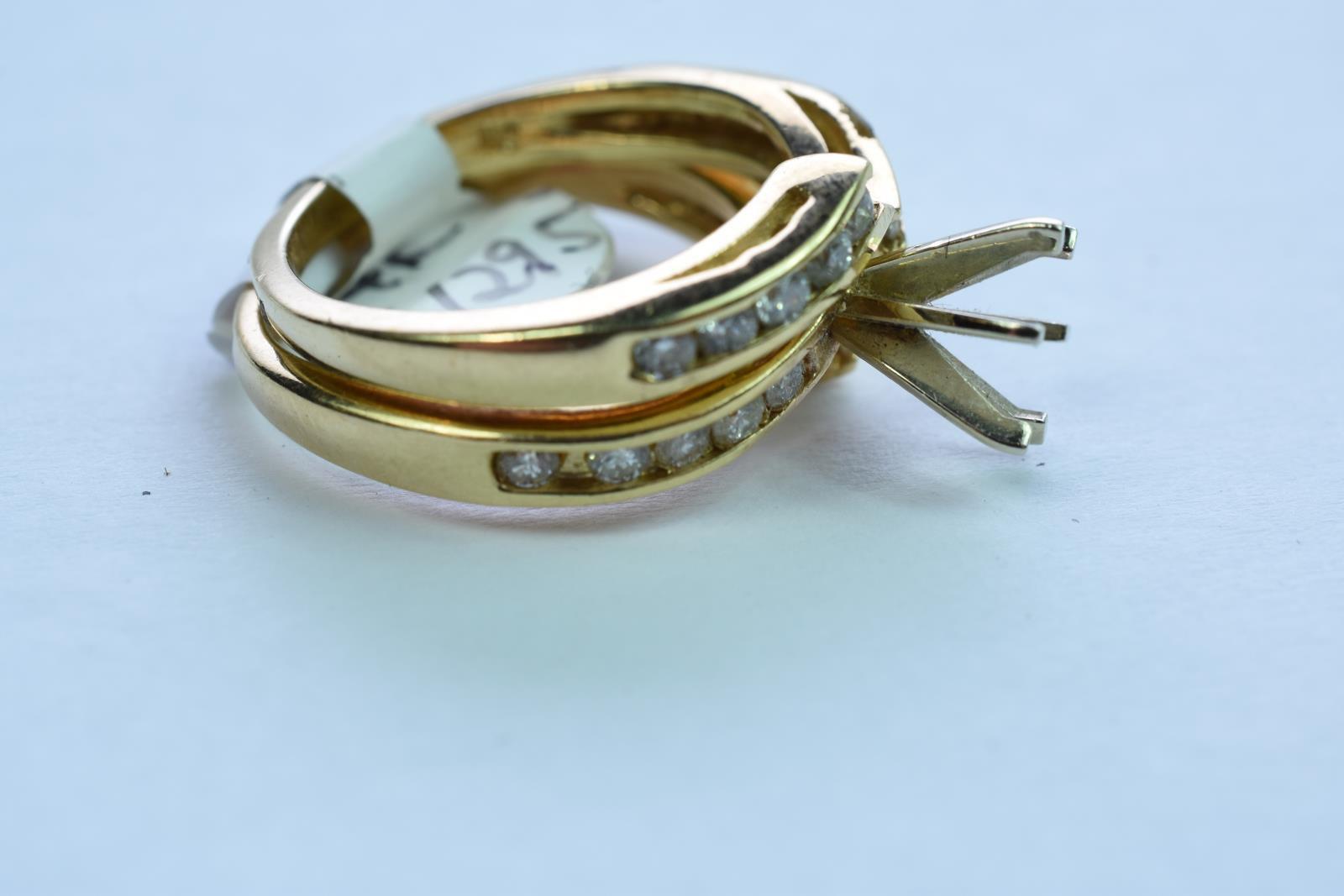 14KT GOLD & DIAMOND SETTING 8GTW, $1295.00 RETAIL VALUE, SIZE 5 1/2