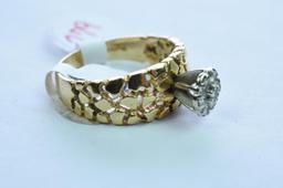 14KT DIAMOND RING 6.5 GTW, $995.00 RETAIL VALUE, SIZE  10