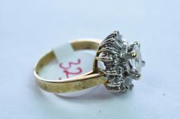 10KT GOLD & DIAMOND RING 5 GTW, SIZE 7