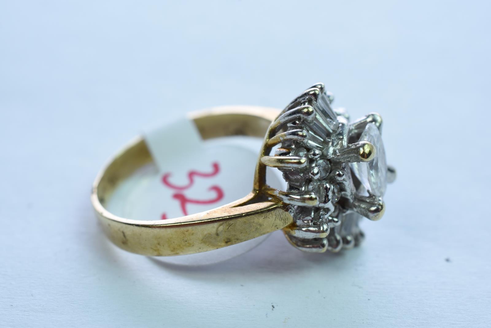 10KT GOLD & DIAMOND RING 5 GTW, SIZE 7