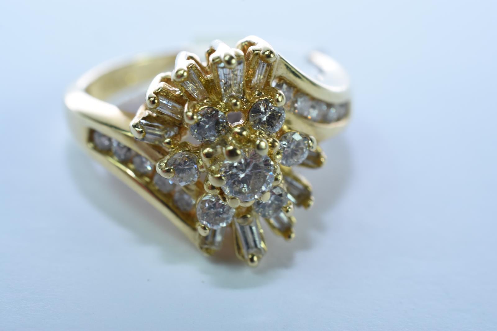 14KT GOLD RING 4.7 GTW, $995.00 RETAIL VALUE, SIZE 6 1/2