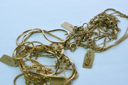MULTI 14KT GOLD CHAINS 28 GTW