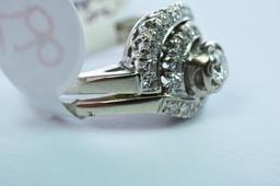 14KT BRIDAL SET .62 CT DIAMOND TW, 4.5 GTW, $4650.00 RETAIL VALUE , SIZE 6
