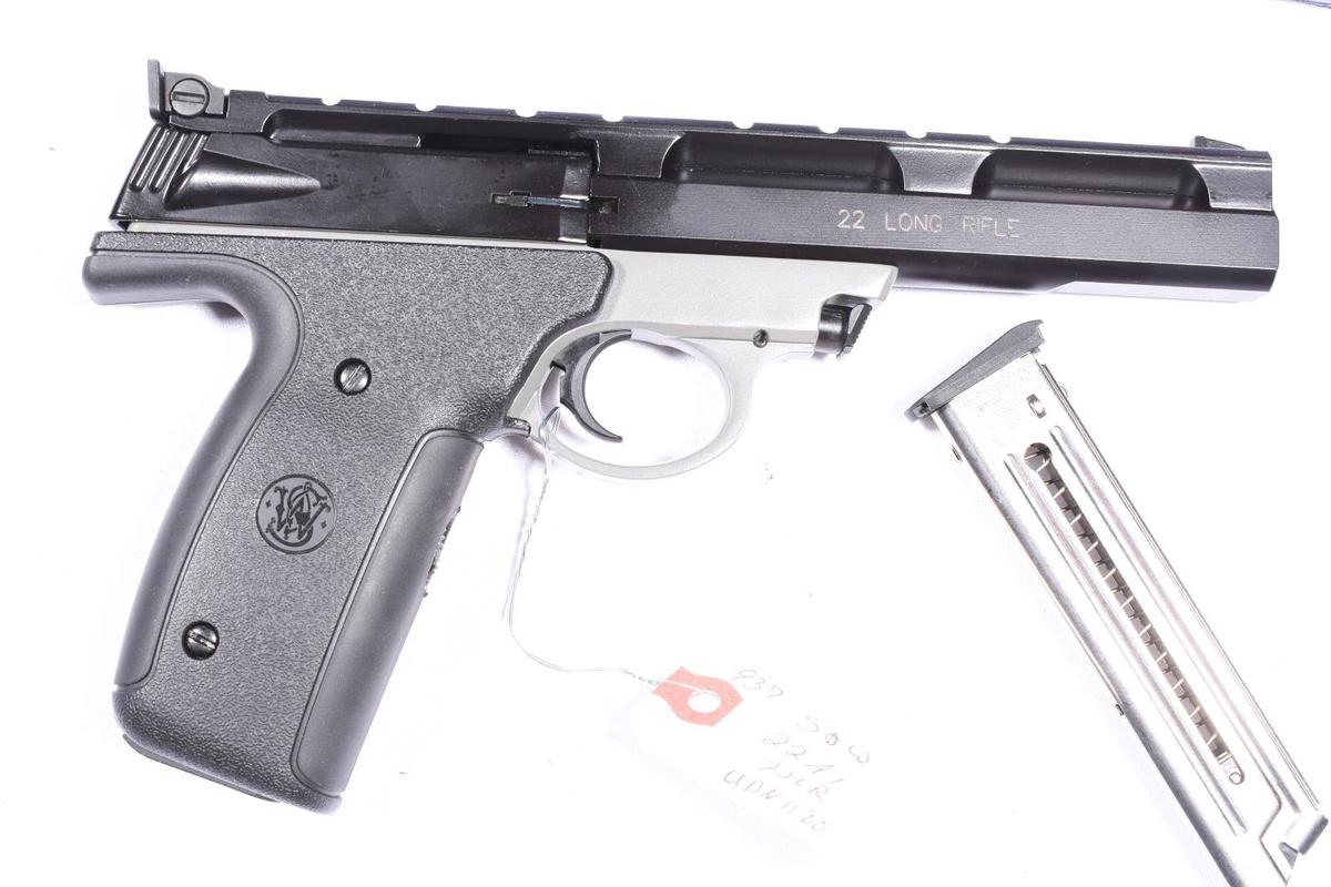 SMITH WESSON 22A-1 22LR PISTOL, SN UDN1180, USED, WITH BOX, 2 MAGAZINES, B33-P11