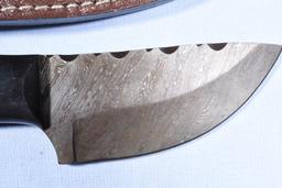 DAMACUS STEEL BONE HANDLE SKINNING KNIFE