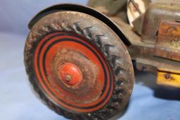 UNKNOWN MAKER STAMPED MEDAL TRACTOR, 16 IN LONG