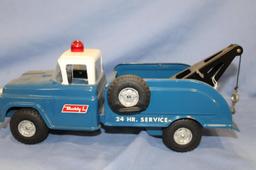 BUDDY L 24 HOUR SERVICE WRECKER, 15.5 IN LONG