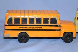 3 SCHOOL BUSES 1 MARKED HUBLEY & 2 UNKNOWN