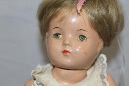 APPROX 13 IN DOLL NO MARKINGS NEED RESTRINGING