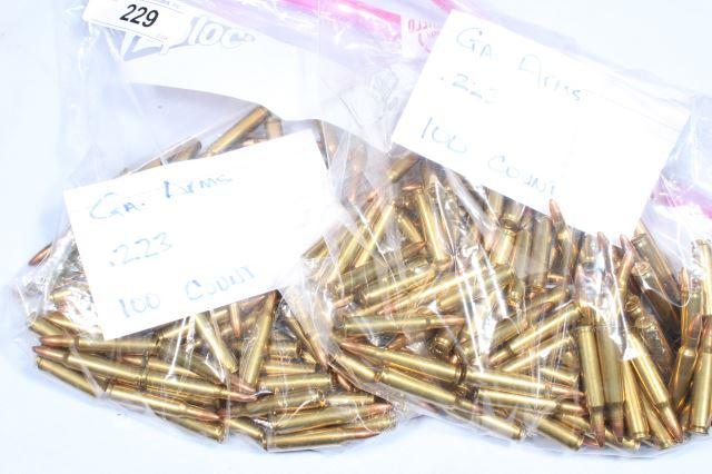 APPROX 200 ROUNDS GA ARMS 223 CAL