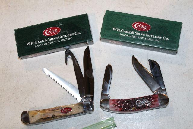 CASE SOWBELLY CRANBERRY & HTR TRAPPER STAG
