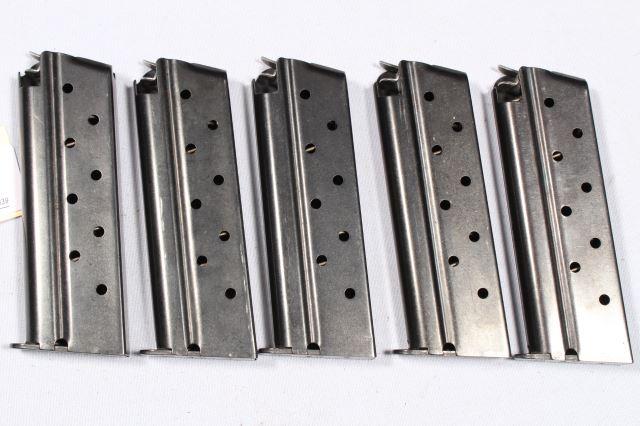 5 - 1911 STYLE BLUED 9MM MAGAZINES