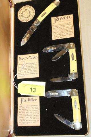 CASE CHEROKEE HERTIAGE COLLECTION 3 KNIFE SET