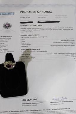 GARNET STATEMENT RING