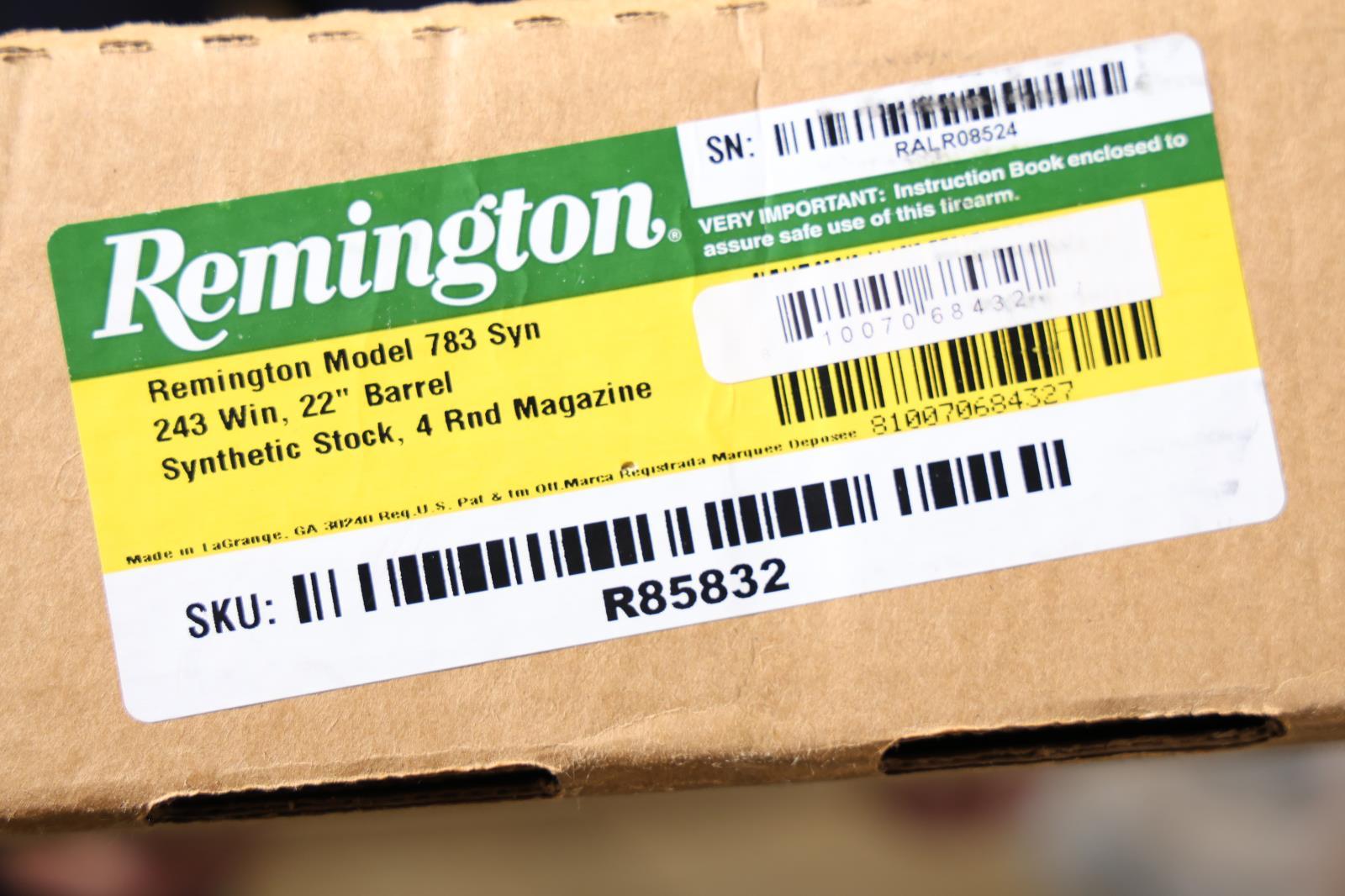 REMINGTON 783, SN RALR08524,
