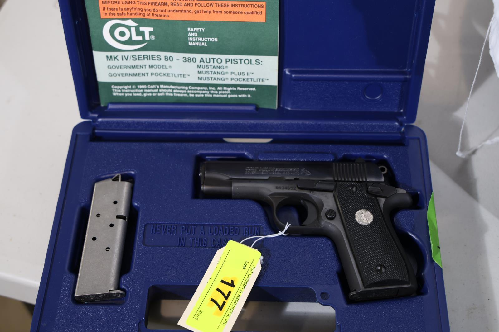 COLT MKIV SERIES 80 GOVERNMENT MODEL MUSTANG,