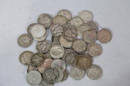 50 SILVER DIMES