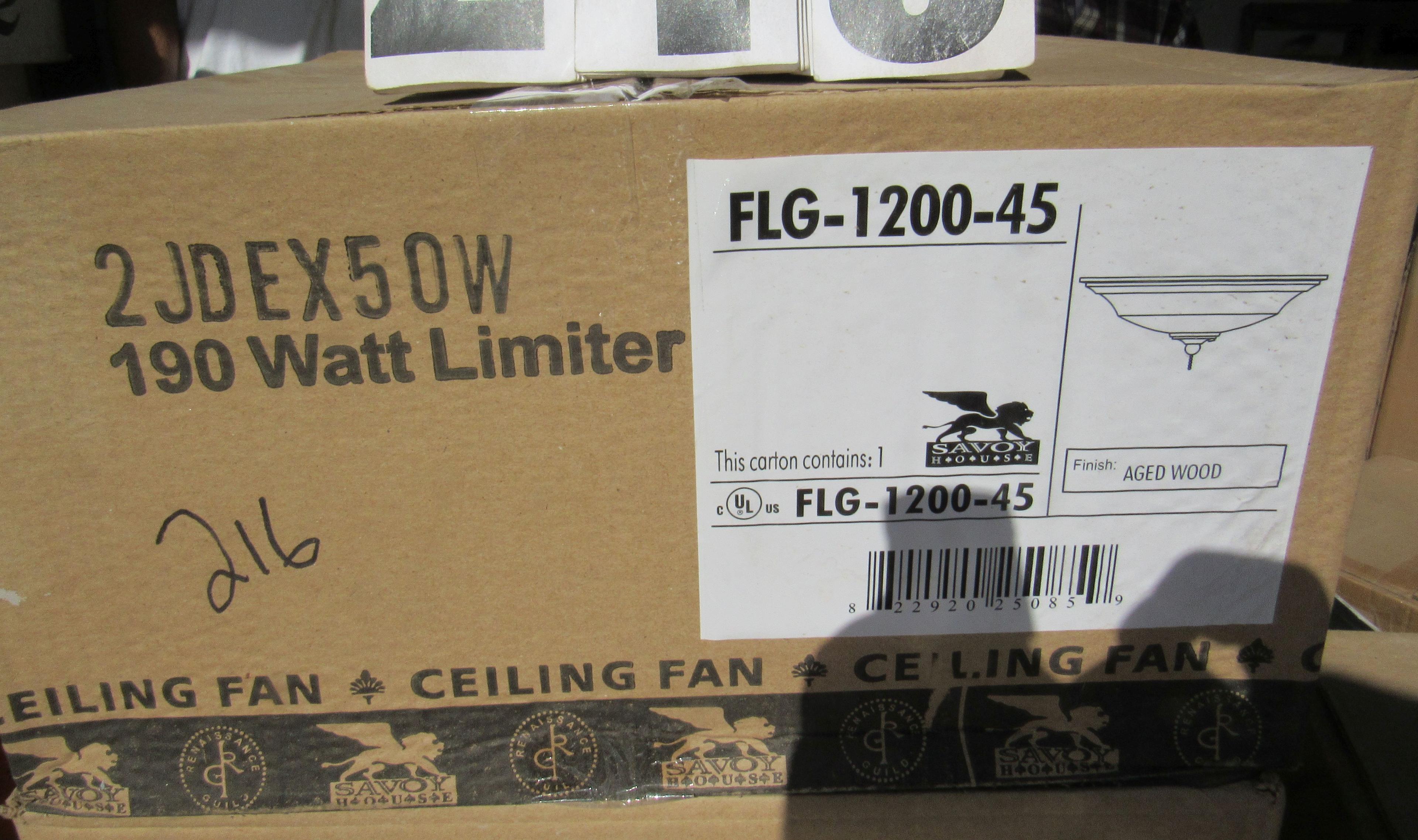 Savoy Hous light fixture for ceiling fan FLG-1200-45