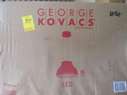 George Kovacs Matte Black metal shade pendant light P1780-066A-L