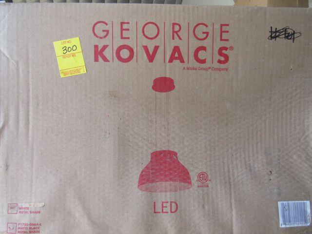 George Kovacs Matte Black metal shade pendant light P1780-066A-L