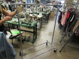 single chrome rolling clothing racks  48 inches.  Clothing shown in picture not included.