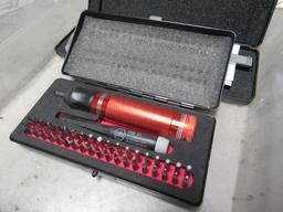 group of tools precsion screw driver set, micrometer, driver set
