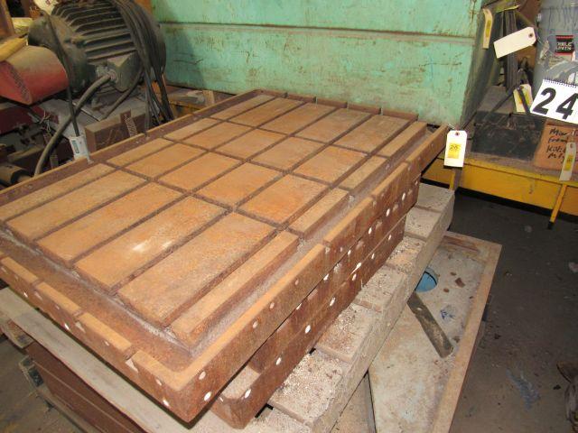 slotted cast iron tooling table 33" x 46"