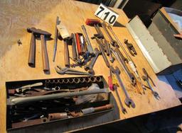 tool box of pullers, hammers, punches